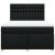 Pat box spring cu saltea, negru, 140x190 cm, textil GartenMobel Dekor