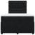 Pat box spring cu saltea, negru, 120x190 cm, catifea GartenMobel Dekor