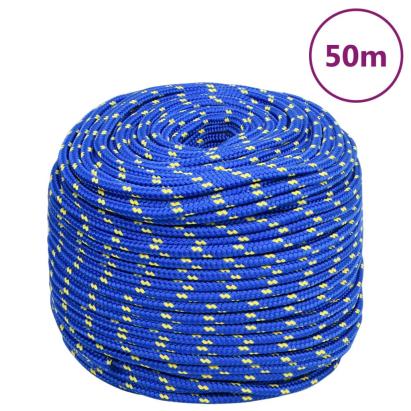 Frânghie de barcă, albastru, 6 mm, 50 m, polipropilenă GartenMobel Dekor