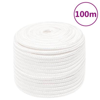 Frânghie de barcă, alb complet, 14 mm, 100 m, polipropilenă GartenMobel Dekor