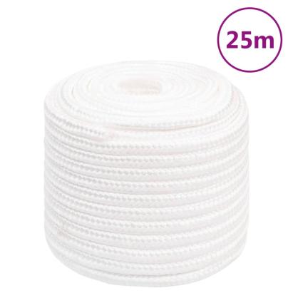 Frânghie de barcă, alb complet, 16 mm, 25 m, polipropilenă GartenMobel Dekor