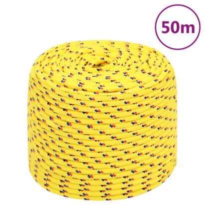 Frânghie de barcă, galben, 8 mm, 50 m, polipropilenă GartenMobel Dekor
