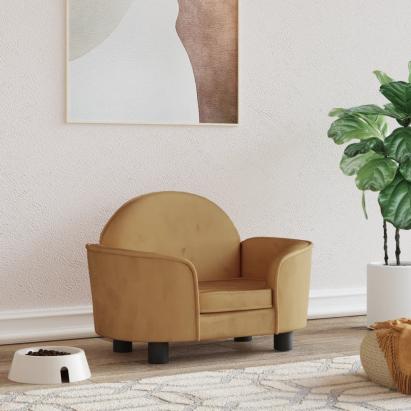 Pat de câini, maro, 66x40x45 cm, catifea GartenMobel Dekor