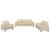 Set de canapele, 3 piese, crem, material GartenMobel Dekor