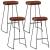VidaXL Set de bar, 5 piese, lemn masiv de mango brut si metal GartenMobel Dekor