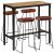 VidaXL Set de bar, 5 piese, lemn masiv de mango brut si metal GartenMobel Dekor