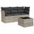 Set canapea de grădină cu perne, 4 piese, gri deschis poliratan GartenMobel Dekor