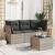 Set canapea de grădină cu perne, 4 piese, gri deschis poliratan GartenMobel Dekor
