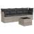 Set canapele de grădină cu perne, 5 piese gri deschis poliratan GartenMobel Dekor