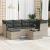 Set canapele de grădină cu perne, 7piese gri deschis poliratan GartenMobel Dekor