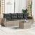 Set canapele de grădină cu perne, 5 piese gri deschis poliratan GartenMobel Dekor