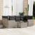 Set canapele de grădină cu perne, 7piese gri deschis poliratan GartenMobel Dekor