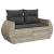 Set canapele de grădină cu perne, 6 piese gri deschis poliratan GartenMobel Dekor
