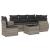 Set canapele de grădină cu perne, 6 piese gri deschis poliratan GartenMobel Dekor