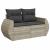 Set canapele de grădină cu perne, 7piese gri deschis poliratan GartenMobel Dekor