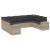 Set canapele de grădină cu perne, 9 piese gri deschis poliratan GartenMobel Dekor