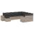 Set canapele de grădină cu perne 10 piese gri deschis poliratan GartenMobel Dekor