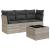 Set canapea de grădină cu perne, 4 piese, gri deschis poliratan GartenMobel Dekor