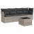 Set canapele de grădină cu perne, 5 piese gri deschis poliratan GartenMobel Dekor