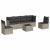 Set canapele de grădină cu perne, 7piese gri deschis poliratan GartenMobel Dekor