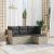 Set canapea de grădină cu perne, 4 piese, gri deschis poliratan GartenMobel Dekor