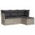 Set canapea de grădină cu perne, 4 piese, gri deschis poliratan GartenMobel Dekor