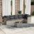 Set canapele de grădină cu perne, 7piese gri deschis poliratan GartenMobel Dekor