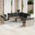 Set canapele de grădină cu perne, 12piese gri deschis poliratan GartenMobel Dekor