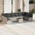 Set canapele de grădină cu perne, 11 piese, gri, poliratan GartenMobel Dekor