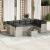 Set canapele de grădină cu perne 10 piese gri deschis poliratan GartenMobel Dekor