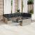 Set canapele de grădină cu perne, 13piese gri deschis poliratan GartenMobel Dekor