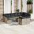 Set canapele de grădină cu perne, 13piese gri deschis poliratan GartenMobel Dekor