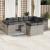 Set canapele de grădină cu perne, 13piese gri deschis poliratan GartenMobel Dekor