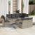 Set canapele de grădină cu perne, 9 piese gri deschis poliratan GartenMobel Dekor
