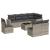 Set canapele de grădină cu perne, 9 piese gri deschis poliratan GartenMobel Dekor