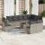 Set canapele de grădină cu perne, 11 piese, gri, poliratan GartenMobel Dekor