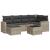 Set canapele de grădină cu perne, 7piese gri deschis poliratan GartenMobel Dekor
