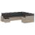 Set canapele de grădină cu perne 10 piese gri deschis poliratan GartenMobel Dekor