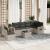 Set canapele de grădină cu perne, 7piese gri deschis poliratan GartenMobel Dekor