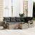 Set canapele de grădină cu perne, 7piese gri deschis poliratan GartenMobel Dekor