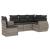 Set canapele de grădină cu perne, 5 piese gri deschis poliratan GartenMobel Dekor