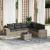 Set canapele de grădină cu perne, 7piese gri deschis poliratan GartenMobel Dekor