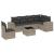 Set canapele de grădină cu perne, 7piese gri deschis poliratan GartenMobel Dekor