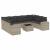 Set canapele de grădină cu perne 10 piese gri deschis poliratan GartenMobel Dekor