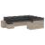 Set canapele de grădină cu perne 10 piese gri deschis poliratan GartenMobel Dekor