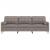 Canapea cu 3 locuri cu pernuțe, gri taupe, 210 cm, textil GartenMobel Dekor