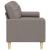 Canapea cu 3 locuri cu pernuțe, gri taupe, 210 cm, textil GartenMobel Dekor