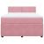 Pat box spring cu saltea, roz, 140x200 cm, catifea GartenMobel Dekor