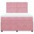 Pat box spring cu saltea, roz, 140x200 cm, catifea GartenMobel Dekor