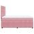 Pat box spring cu saltea, roz, 140x200 cm, catifea GartenMobel Dekor